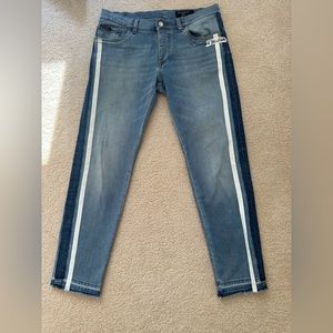 Dolce & Gabbana Light Blue Denim Jeans with Dark Blue Side Panels